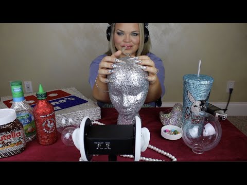 ASMR long nail tapping (scratching + whispering) for relaxation