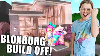 LOSER OF HOUSE BUILD-OFF MUST GIVE AWAY THEIR LEGENDARY PET! ROBLOX BLOXBURG! | JKREW