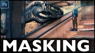 Photoshop Masking Tutorial - How to Add Dinosaurs into Photos in NY screenshot 2