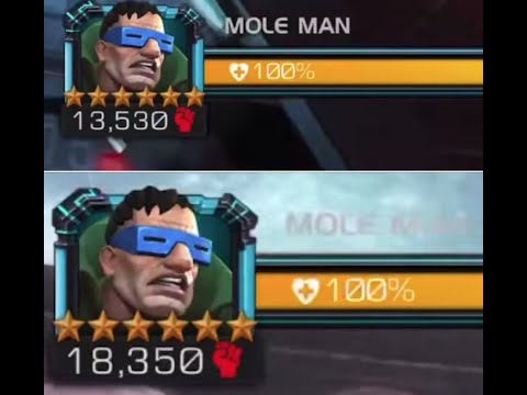 6 ⭐ Rank 2 and Rank 3 Mole Man Damage Comparison