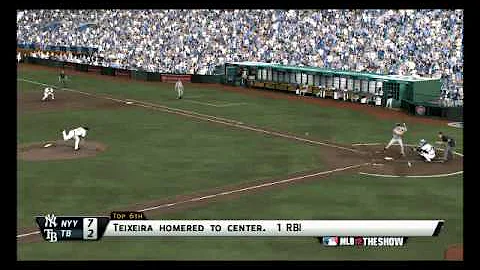 MLB 12 The Show: New York Yankees @ Tampa Bay Rays Higlight Reel - Game #2/162