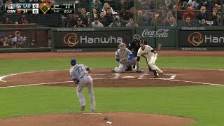 LAD@SF: Posey plates Panik with soft single to left screenshot 1