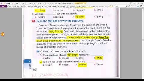 Grade 5 - Unit 4 - Lesson 1 - exercise 1