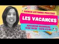 Learn french  listening practice  les vacances  holidays  advanced beginners  a2b1  gcse