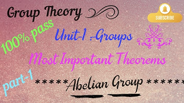 Degree 2nd BSC/3RD Semester maths m3 /Abstract Algebra /unit-1:Groups/Abeliangroup/most imp theorems