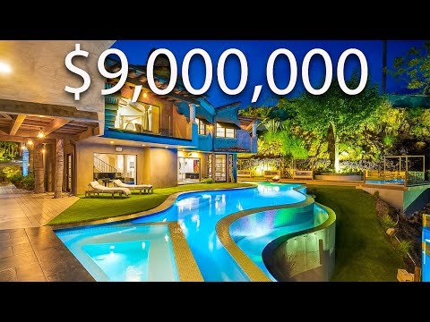 Touring A $9,000,000 MANSION With An INFINITY EDGE POOL