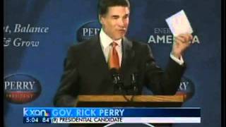 Perry calls for flat tax, deductions - 5 pm News