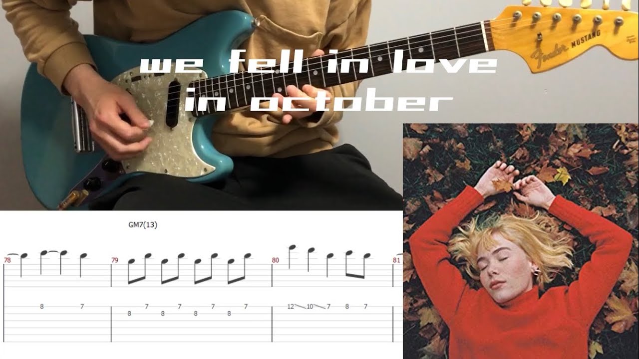 girl in red - we fell in love in october (guitar cover with tabs ...