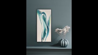 This Simple Painting Makes Me Smile:)  Acrylic Swipe, Acrylic Pour, Abstract Art, Tutorials