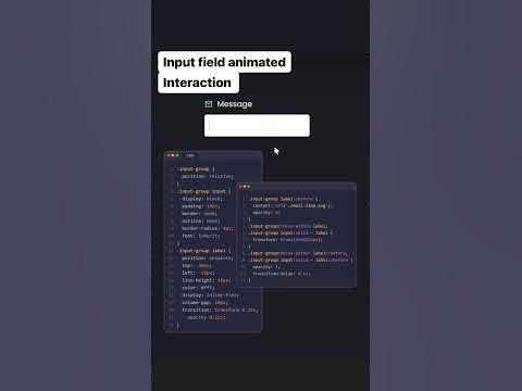 Animated input field #shortvideo #webdesign #css #html #code - YouTube