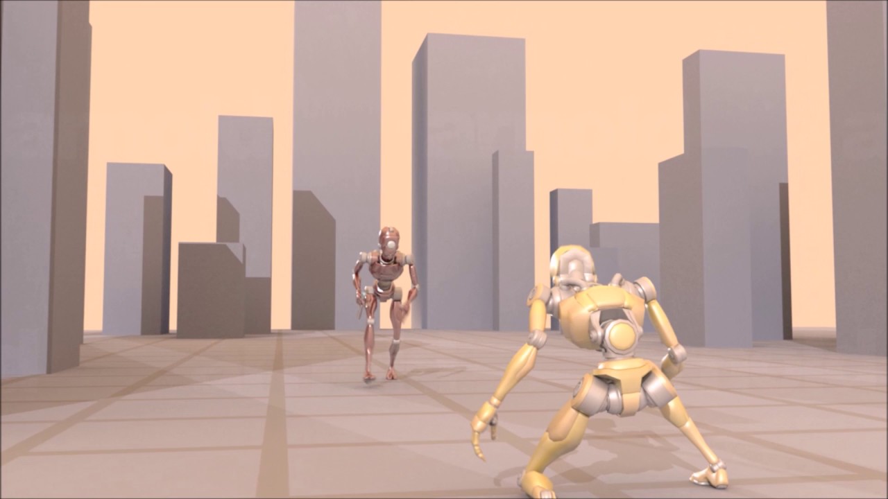 Bot Fight Animation - YouTube