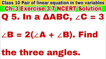 Class 10 Ch–3 Ex 3.7 Q 5 | Pair of linear equations in two variables | Math NCERT Solution
