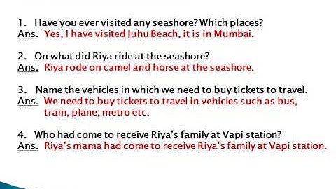 Std  4 Ch  8 Riya Reached Uncle