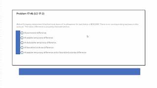 Determining deductibe temporary differences between book basis and tax basis (P17-46)