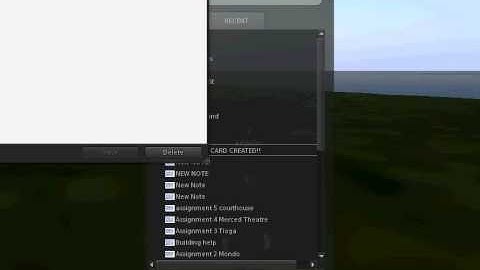 How to make a note card in Second Life.avi