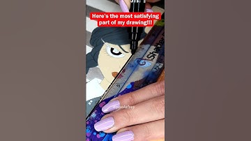 Drawing Wednesday Addams and Eleven from Stranger Things Fusion Effect with Posca Markers #shorts