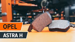 Watch the video guide on OPEL ASTRA H (L48) Disk brake pads replacement