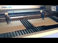 SIGN-CNC double heads laser machine, cutting and engraving on wood acrylic and paperboard