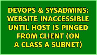 DevOps & SysAdmins: Website inaccessible until host is pinged from client (on a class A subnet)