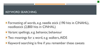 Celebrity Keyword vs Subject Heading searches Wealth
