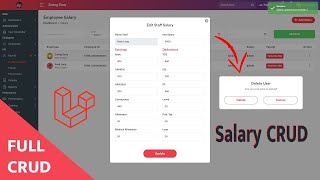 Full CRUD form salary in HR Project Laravel | System Management