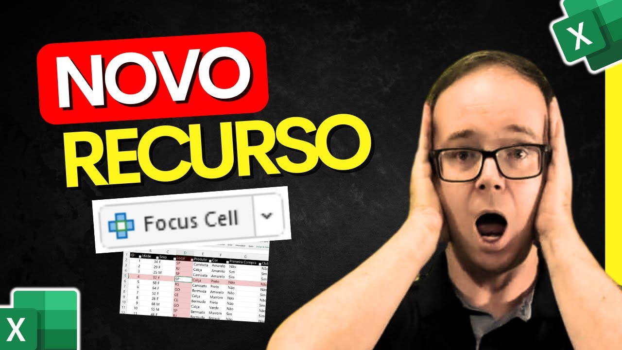 NOVA Atualização do Excel: Focus Cell [Destacar Célula] - YouTube