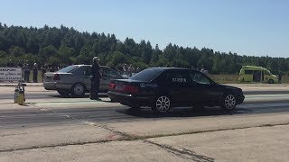 Mercedes C220d 3.0TD BiT vs Audi S4 C4 2.2TQ 20v 1/4 mile drag race