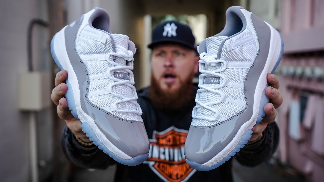 Air Jordan 11 Low Cement Grey - YouTube