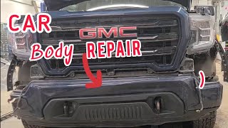 Car body Repair|| replace front bumper GMC SIERRA truck