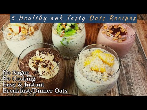 Easy amp Instant 5 Overnight Oats  No Cooking Healthy Breakfast Recipes