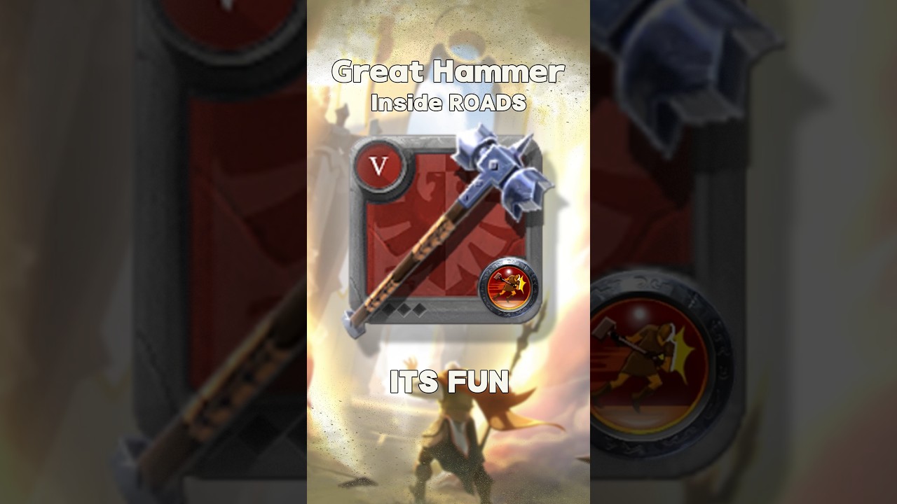 Great Hammer inside roads it's fun, guys #albion #albionmontage #albiononline