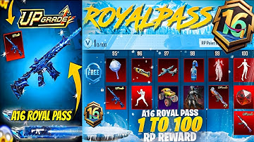 A16 ROYAL PASS BGMI🔥| A16 ROYAL PASS LEAKS😱|A16 ROYAL PASS 1 TO 100 RP LEAKS✅|A16 ROYAL PASS REWARDS