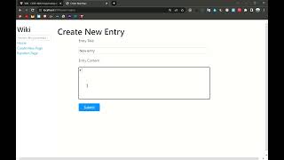 CS50’s Web Programming with Python and JavaScript (Project 1 Wiki)