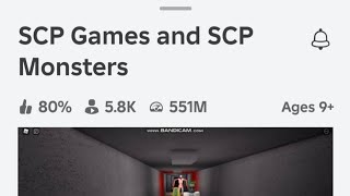 playing scp games and scp monsters in roblox