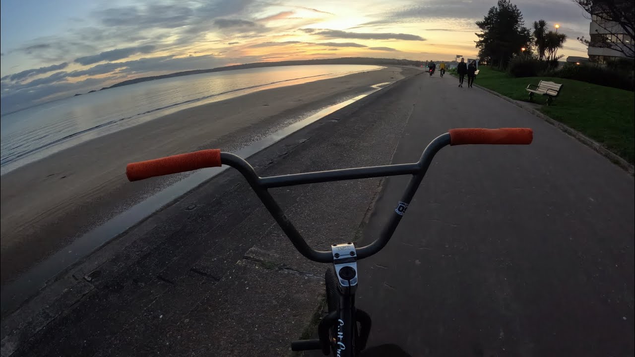 Riding around doing tricks on my bmx 😮