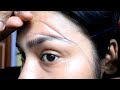 2 min eyebrow Treading at home/easy and quick method to groom eyebrows at home/eyebrow shaping