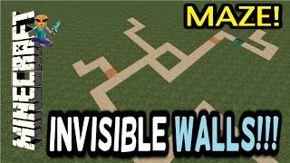 Minecraft: PS4 - The Invisible Maze / INVISIBLE WALLS  Glitch!!! ( TUTORIAL ) Ep 543