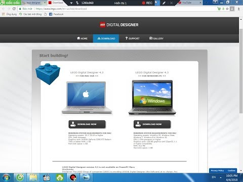 Hướng dẫn tải phần mềm lego digital designer