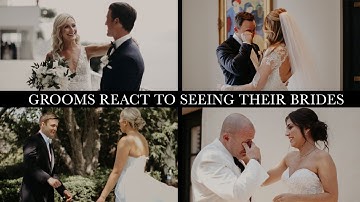 Grooms React To Seeing Their Brides on the Wedding Day, First Look Wedding Day Compilation