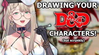 Drawing YOUR D&D Characters! (but scrunkly) 【NIJISANJI EN | Aia Amare 】