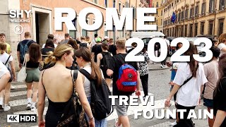 Rome Italy 2023 - Trevi Fountain - 4K Hdr Walking Tour 60Fps