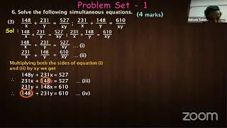 Lecture 5 & 6 Algebra Chap 1 Linear Equations in 2 Variables