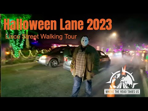 [4K] Happy Halloween! Halloween Lane Walk Through, Lisco Street, Whittier, CA. 2023