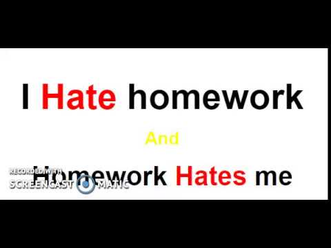 i hate homework song lyrics