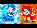 Paper Dolls Dress Up - Poor Elsa Frozen vs Fire Daughter Angels Dress - Barbie Story & Crafts