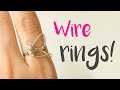 DIY How to make WIRE RINGS  with butterfly shapes 🦋🐛🦋