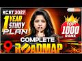 KCET 2027 | 1 Year Study Plan 🔥 | Complete Roadmap for Top 1000 Rank