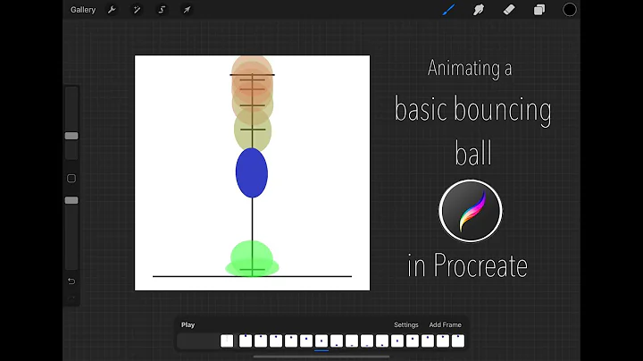 Animating a Basic Bouncing Ball in Procreate