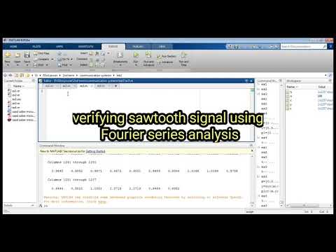 verifying Fourier series of sawtooth wave using matlab