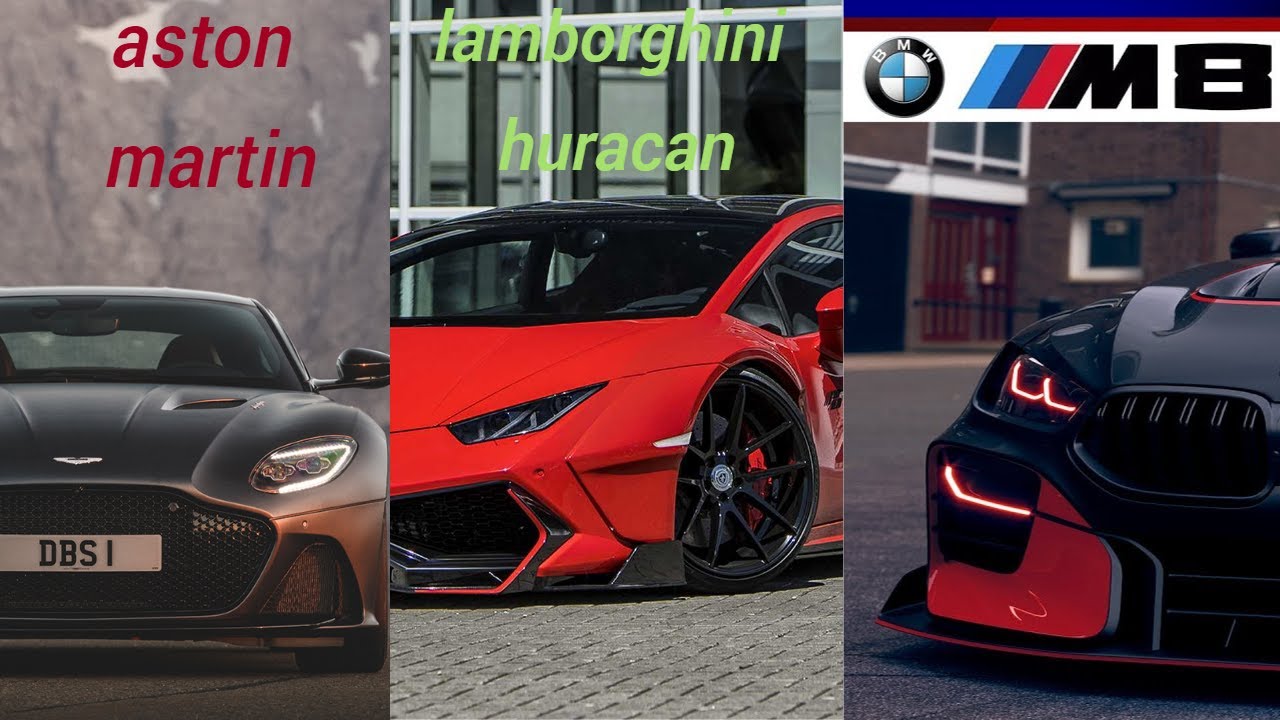 ASTON MARTIN DBS, LAMBORGHINI HURACAN, BMW M8 GTR. - YouTube